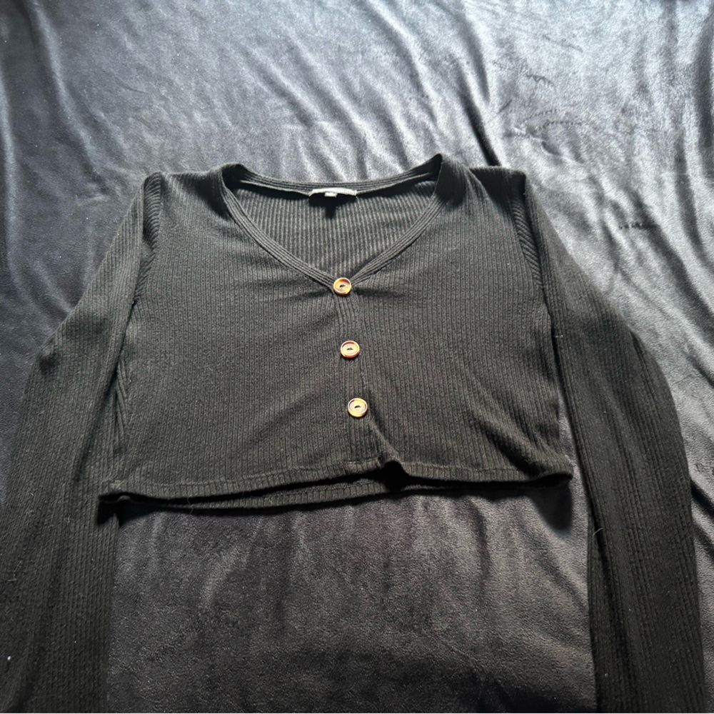 Ambiance Black Ribbed Knitwear